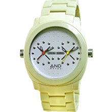 And Watch Unisex Epicurus Plastic Watch - White Rubber Strap - Silver Dial - ADWEPICURUS.DSI