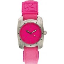 Animal Ladies Quartz Watch With Pink Dial Analogue Display And Pink Fabric And Canvas Strap Wwsv11a-B08-O/S