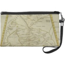 Antique Map of Russia Wristlet Clutches