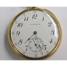 Antique Open Faced Waltham Pocket Watch