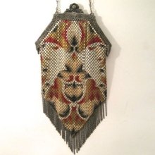 Antique Vintage Mandalian Mesh Purse Handbag Deco Bag