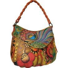 Anuschka Ruched Multi-Pocket Hobo - Women's Hobo Handbags