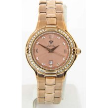 Aqua Master Rose Gold Dial 1ct Diamond Womens Watch W305 3