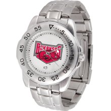 Arkansas Razorbacks Logo- Mens Sport Steel Watch