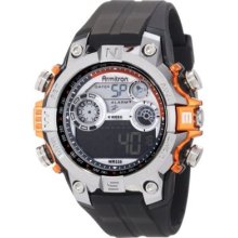 Armitron Men's 40/8251org Round Metalized Orange Accented Digital Sport Watch