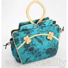 Arrival Handmade Silk Floral And Bird Pattern Beautiful Bag Purse 3429