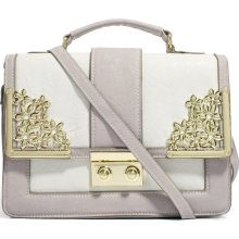 ASOS Bag With Metal Flower Fitting And Tophandle Lilac