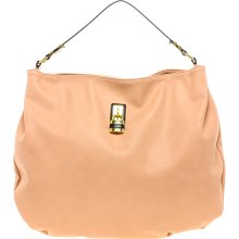 ASOS Hobo Bag With Front Padlock Nude