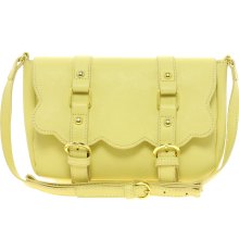 ASOS Scallop Double Buckle Across Body Bag Lemon