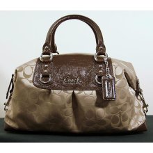 Auth Coach Ashley Signature Sateen Large Satchel