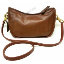 Authentic Coach Crescent Swinger Bag Crossbody, British Tan Leather, RARE, 4080