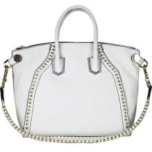 Authentic Oryany Tanya Bead-trim Satchel Bag In White - $199.00