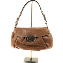 Authentic Prada Brown Leather Small Shoulder Bag Comes W/ Authenticity Card