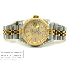 Authentic Rolex Two Tone Datejust Watch