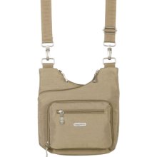 Baggallini Criss-Cross Bag MCC570, Khaki / Caspian Blue