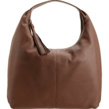 Barneys New York Large Tassel Hobo Bag - Medium Brown