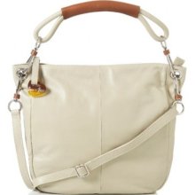 Barr + Barr Genuine Calfskin Leather Hobo With Removable Straps Oatmeal