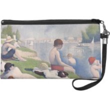 Bathers at AsniÃ¨res, 1884 (oil on canvas) Wristlet Clutch