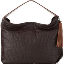 Bcbg Max Azria Qulited Leather Hobo Handbag/purse Bag, Coffee Bean