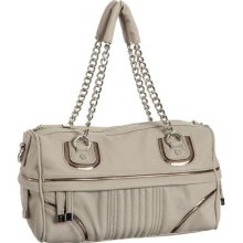 Bcbgeneration ''zoey'' Handbag Scalloped Satchel Bag Purse Gray Stylish