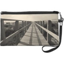 Beach Walk in Sepia Wristlet Clutches