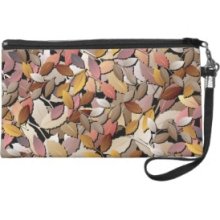 Beautiful Autumn Leaves Bagettes Bag Wristlet