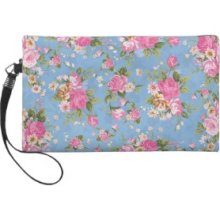 Beautiful elegant girly vintage roses flowers Wristlet