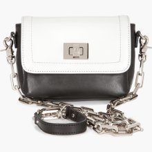 bebe - Newport Leather Crossbody - Black/White - 1Sz