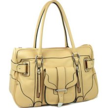 Beige Woman Pocket Inspired Designer Handbag Bag