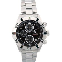 Bilette Men's Stainless Steel Black Dial Chronograph Watch (Watch)