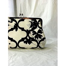 Black and White Clutch Purse - Large Julia