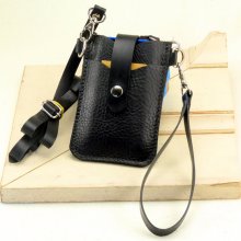 Black iPhone 5 Wristlet and Crossbody Case w Card Pocket, Belt Loop