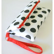 Black Polka Clutch