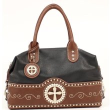 Blazin Roxx Brown/Black Cross Concho Doctor Bag