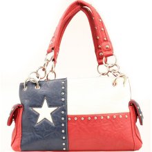 Blazin Roxx Texas Flag Satchel Bag