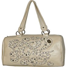 Blingalicious Damask Stitch Satchel - Taupe