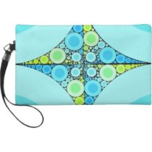 Blue and Green Bubbles Wristlets