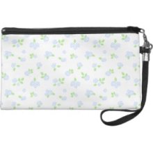 Blue roses Wristlet Purse