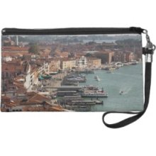 Boats along lagoon, Venice, Italy Wristlet Purse