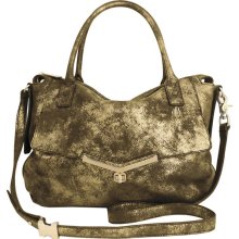 Botkier Valentina Satchel Metallic Brown Cowhide with Satin Brass