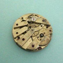 brass movement steampunk pocket watch parts old porcelain dial vintage supplies Q173