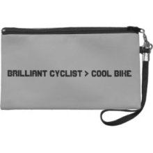 Brilliant Cyclist Greater Than Cool Bike. Wristlet Clutch