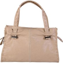 Brinley Co Women's Faux Leather Topstitched Double Handle Bag