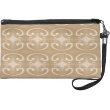 Brown and Beige Swirl Pattern. Wristlet Purses