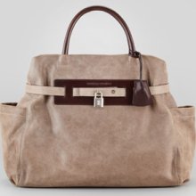 Brunello Cucinelli Padlock Satchel Bag, Dark Taupe