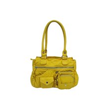 Bueno Croc Satchel Bag Brt Yellow Size LARGE X-BODY