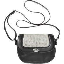 Bueno Perforated Mini Bag - Light Grey/Black