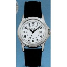 Bulova Tfx Collection Ladies` Stainless Steel Watch W/ Black Strap