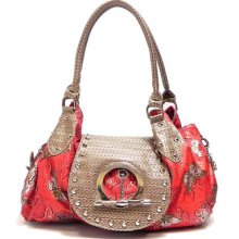 Butterfly Print Designer Inspired Fashion Shoulder Bag Hobo Satchel Purse