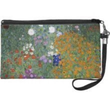 by Gustav Klimt Wristlet Purses